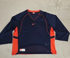 Nike Lacrosse Jersey Mens XXL Navy Orange Dri-FIT Training Mesh Top