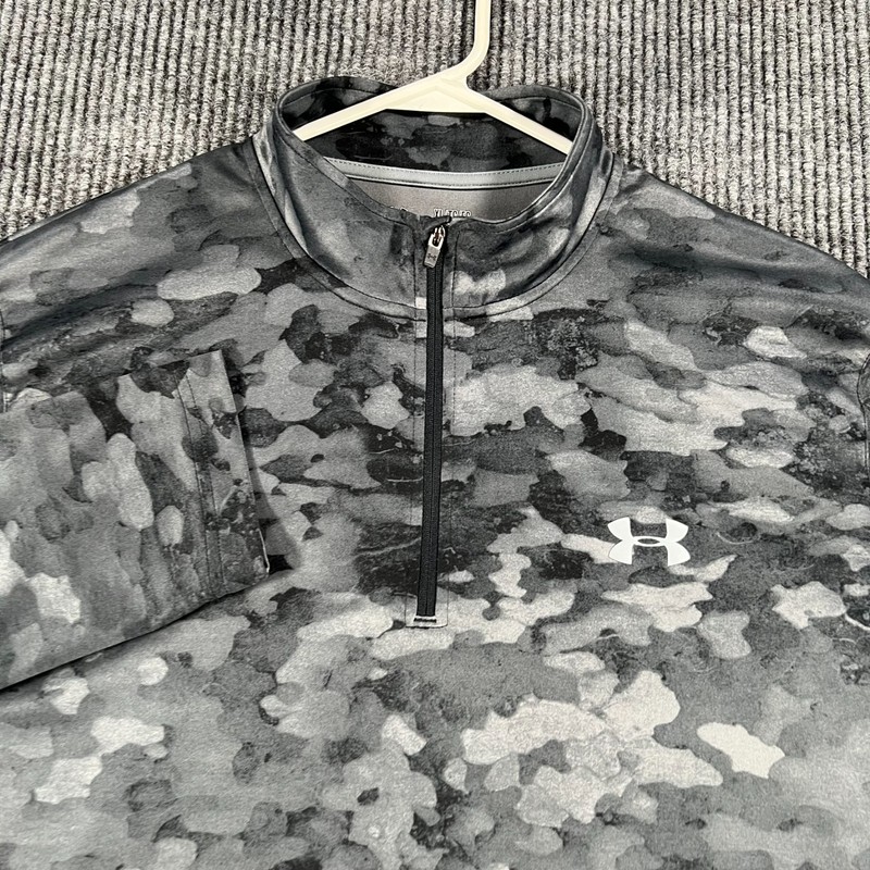 Under Armour Pullover Shirt Mens XL Extra Large Black Camo Long Sleeve 1/4 gallery