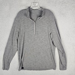 Lululemon Pullover Men XL Grey Surge Warm 1/2 Zip Activewear Training LM3DH0S