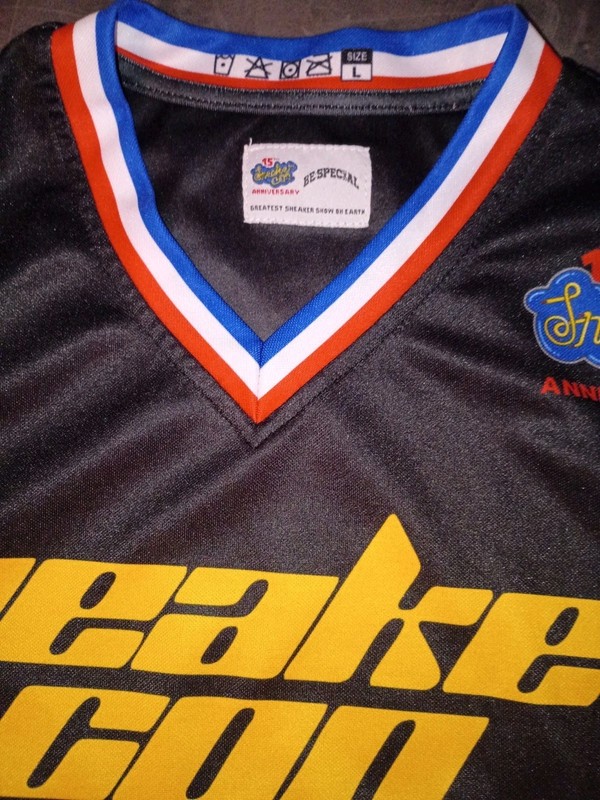 Men's 15th Anniversary SneakerCon Football Jersey- Sz Large-Black- Clean gallery