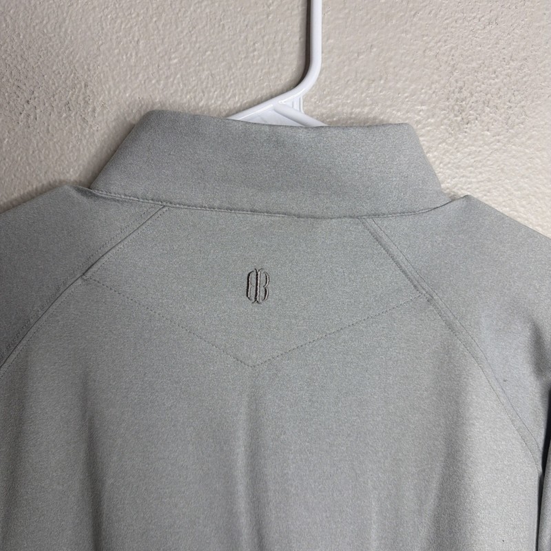 Holderness & Bourne Dry Luxe Performance 1/4 Zip Pullover Mens Large Gray Logo gallery
