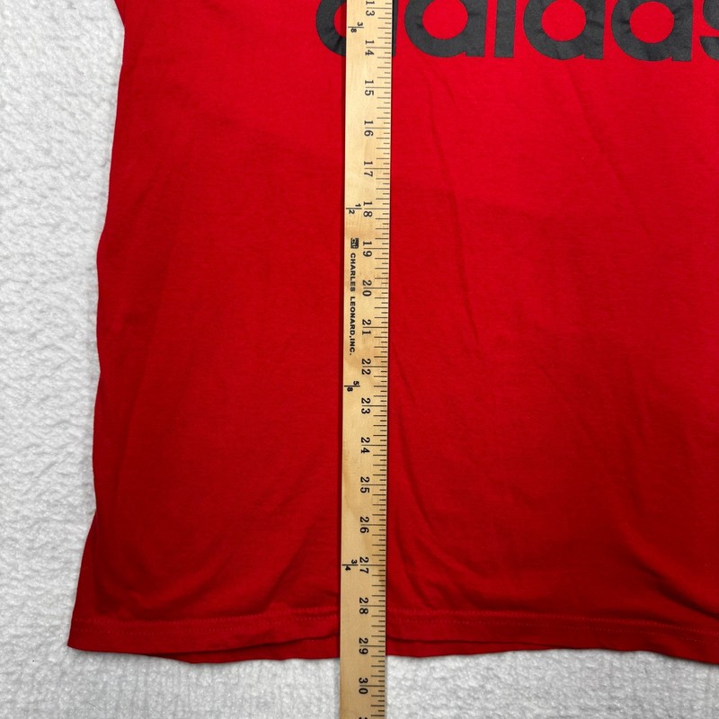 Adidas Amplifier Tee Training T Shirt Red 100% Cotton Men's Size XL gallery