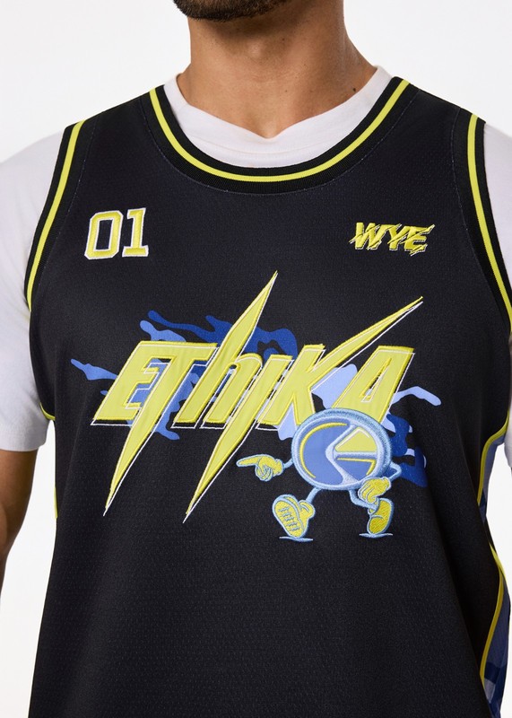 Ethika Bolt Camo Men's Basketball Jersey Tank Top - Size Small gallery