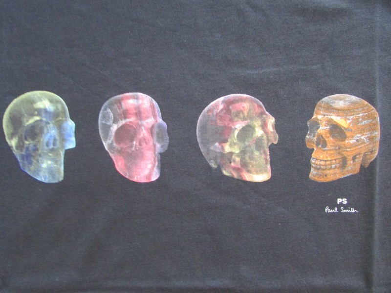 Paul Smith London Skulls Black Graphic Organic Cotton T- Shirt Sz S NWT gallery