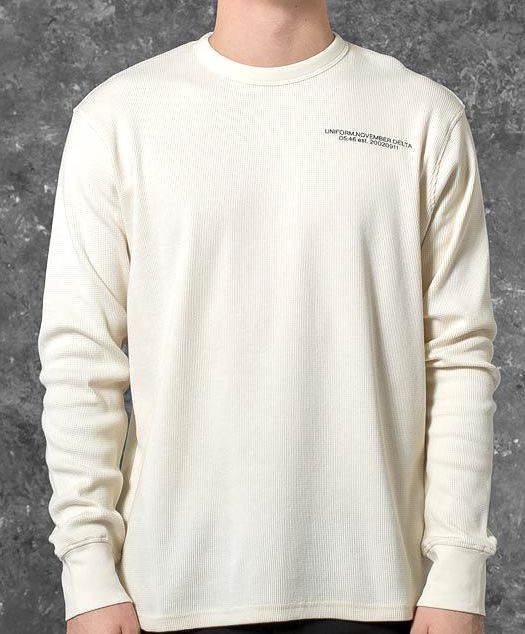 Undefeated Mens UNDFTD Thermal Sweater Off White XL NWOT November Delta gallery
