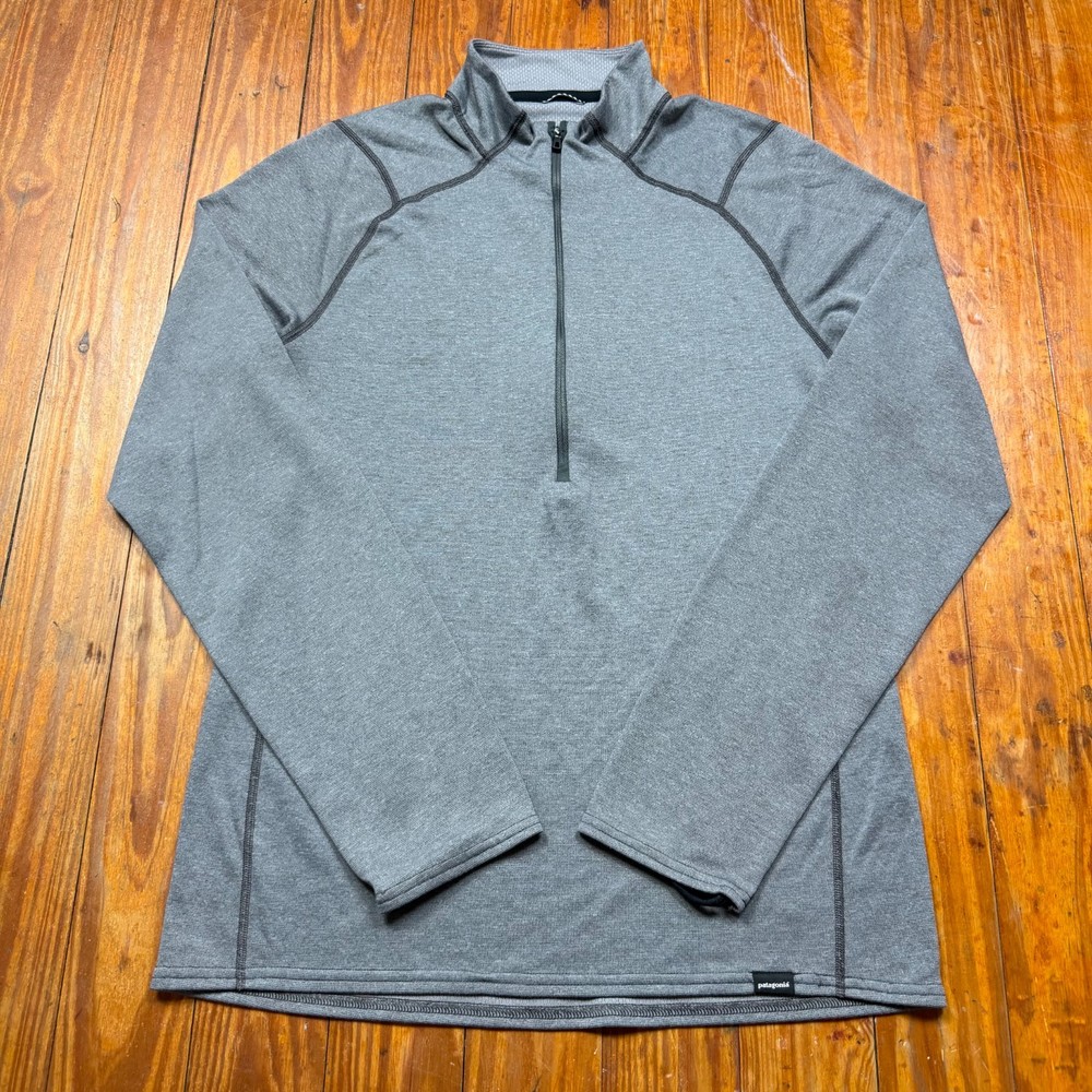 Patagonia Shirt Mens Size Medium Gray Half Zip Capilene 3 Midweight