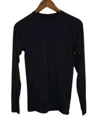 Magellan Outdoors Men’s Small Solid Black Semi-Fitted Long Sleeve Base Layer Top