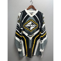 Vintage MSR Rage Racing Jersey Long Sleeve Black Yellow BMX Race 90s VTG 2XL XXL
