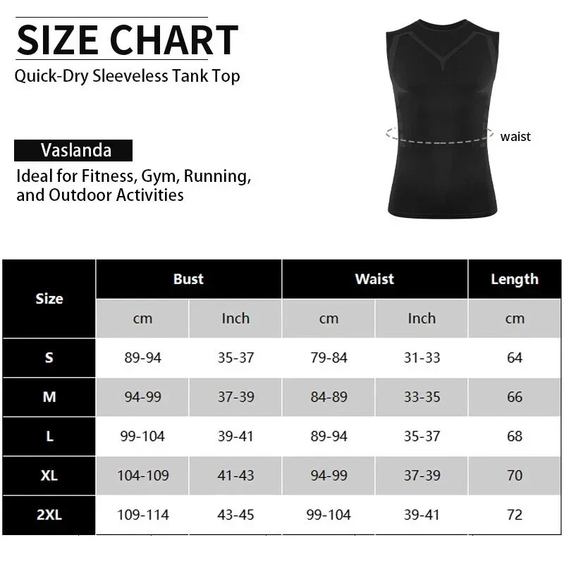 Men Compression Shirt Version Ionic Shaping Sleeveless Vest Sport Tank Top S-2XL gallery