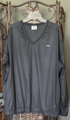 Izod PerformX Mens Gray V-Neck Golf Long Sleeve Pullover With Side Pockets 2XL