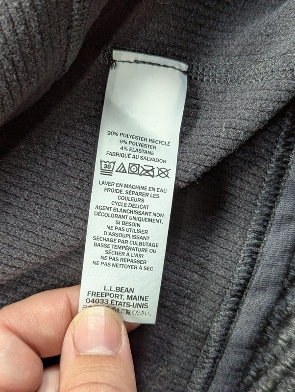 L.L.Bean Midweight Baselayer Crew Top Mens XL Black Raglan Sleeve Athleisure gallery