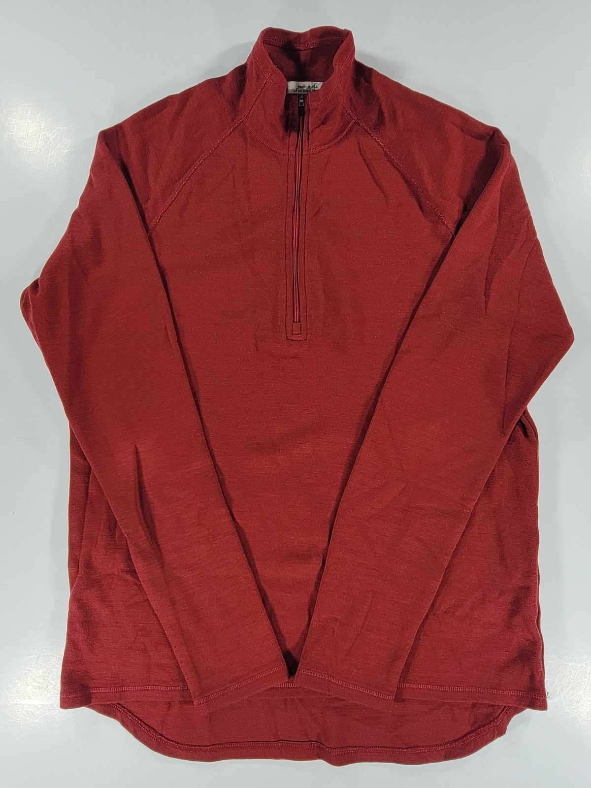 IBEX Mens 1/4 Pullover Base Mid Layer Large Long Sleeve 100% Merino Wool Shirt gallery