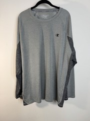Champion Powertrain Vapor Long Sleeve Shirt Heather Grey Training Top Men’s 2XL