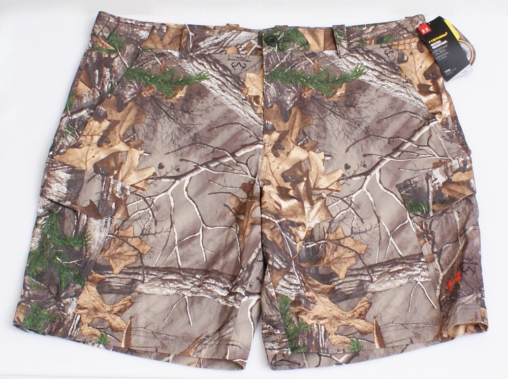 Under Armour Hydro Armour UA Fish Hunter Realtree Camo Fishing Shorts Men's NWT