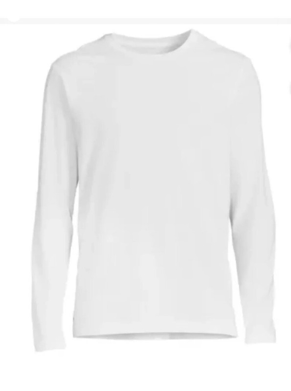 Athletic Works Men's Active White Long Sleeve Tri Blend Tee 2XL (50-52) gallery