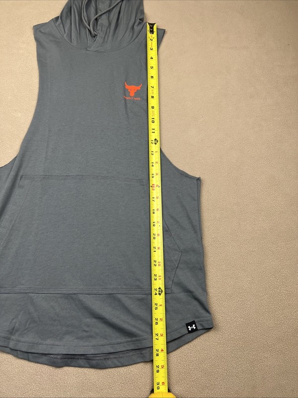 Under Armour Project Rock Sleeveless Hoodie HD Payoff Workout Shirt, Men's Sz S gallery