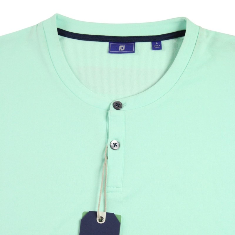 FootJoy Henley Shirt Mens L Azure Golf Long Sleeve Athletic Pullover $145 NEW gallery