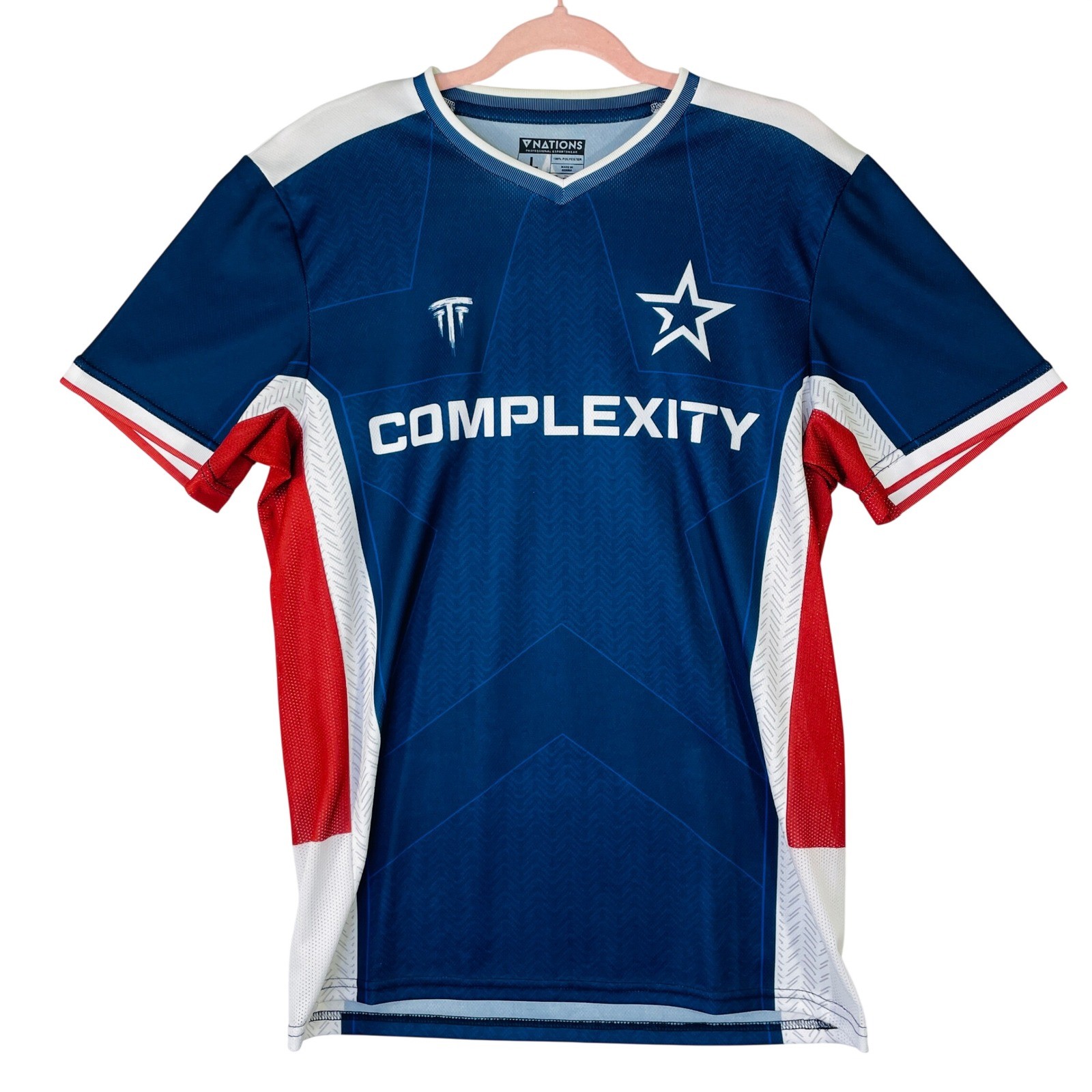 Complexity Gaming TimTheTatman Esports Jersey Nations Mens Large Blue Red White gallery