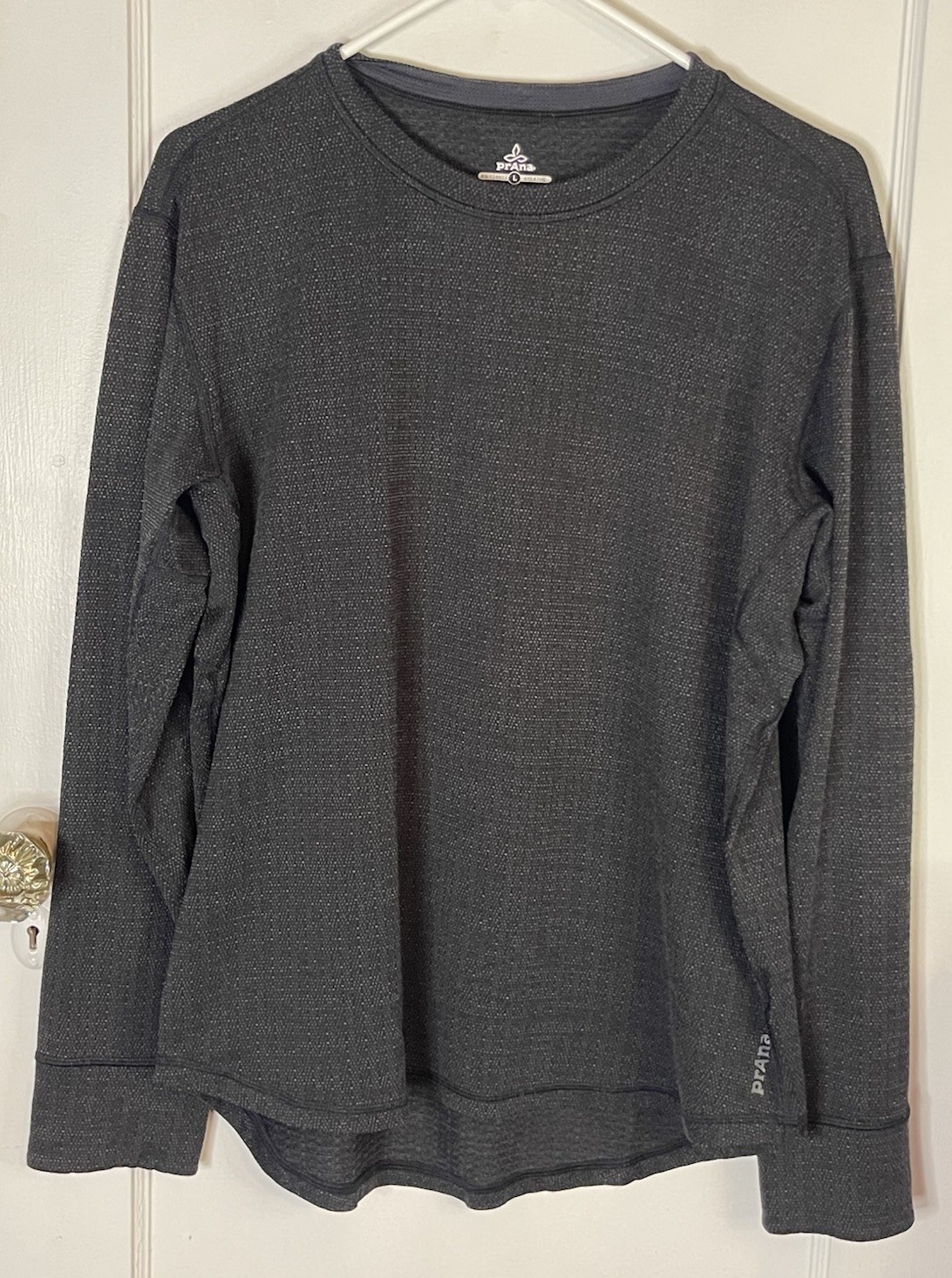 *PRANA* Breathe Shirt* Mens Sz L* Long Sleeve* Charcoal* Lightweight Active EUC! gallery