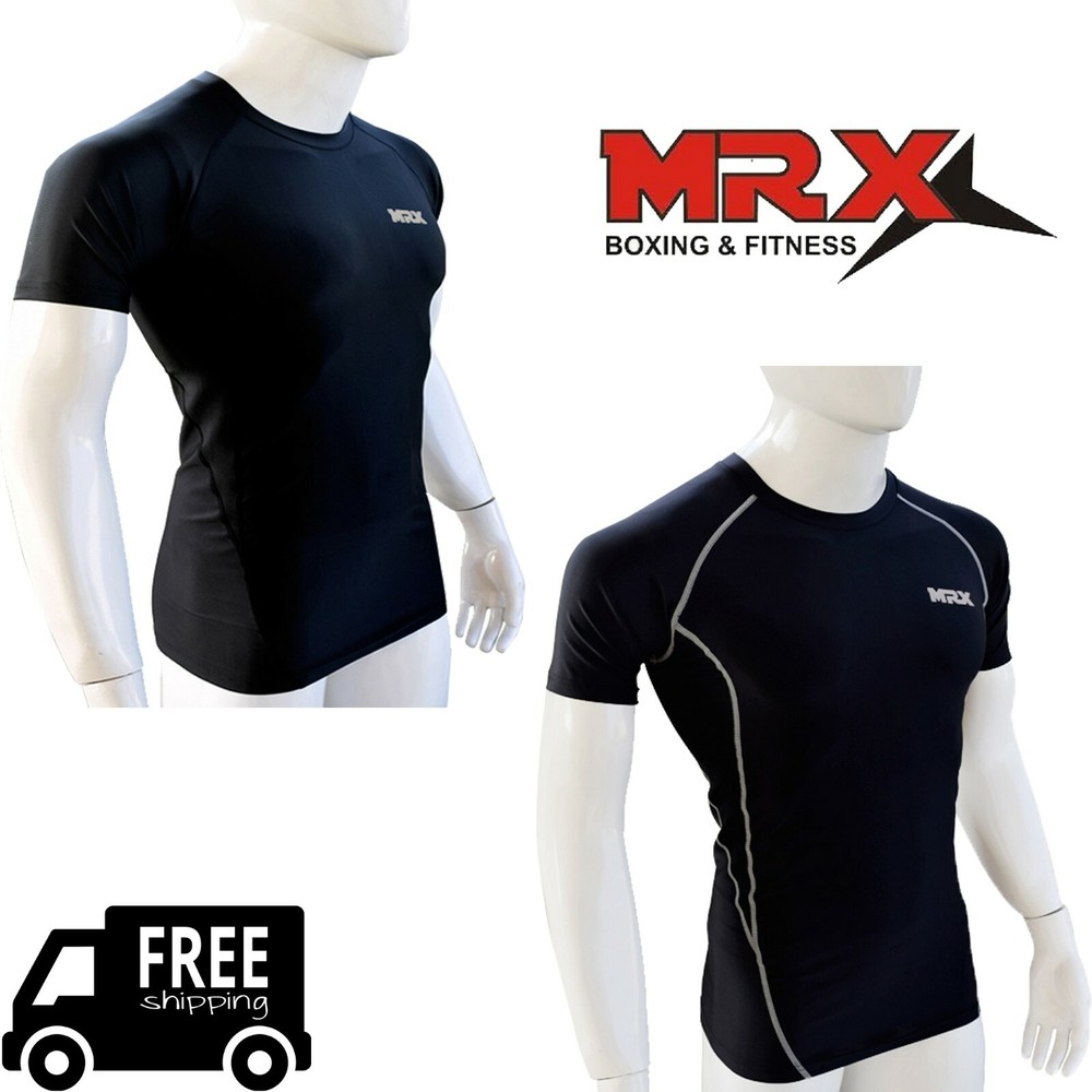 Mens Compression Quick Dry Thermal Base Layer Gym Slim Tight Running Shirts