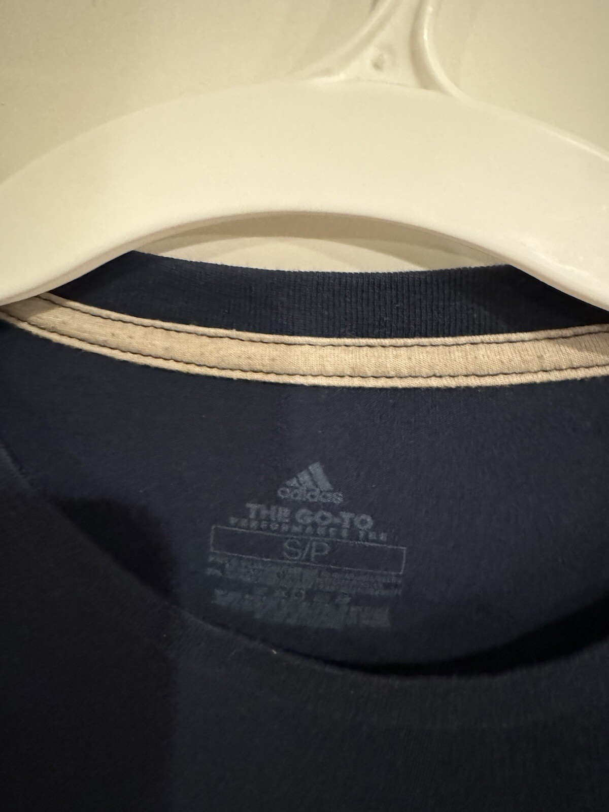Adidas Logo Men shirt Small Climalite Go-To Performance Short Sleeve Blue gallery