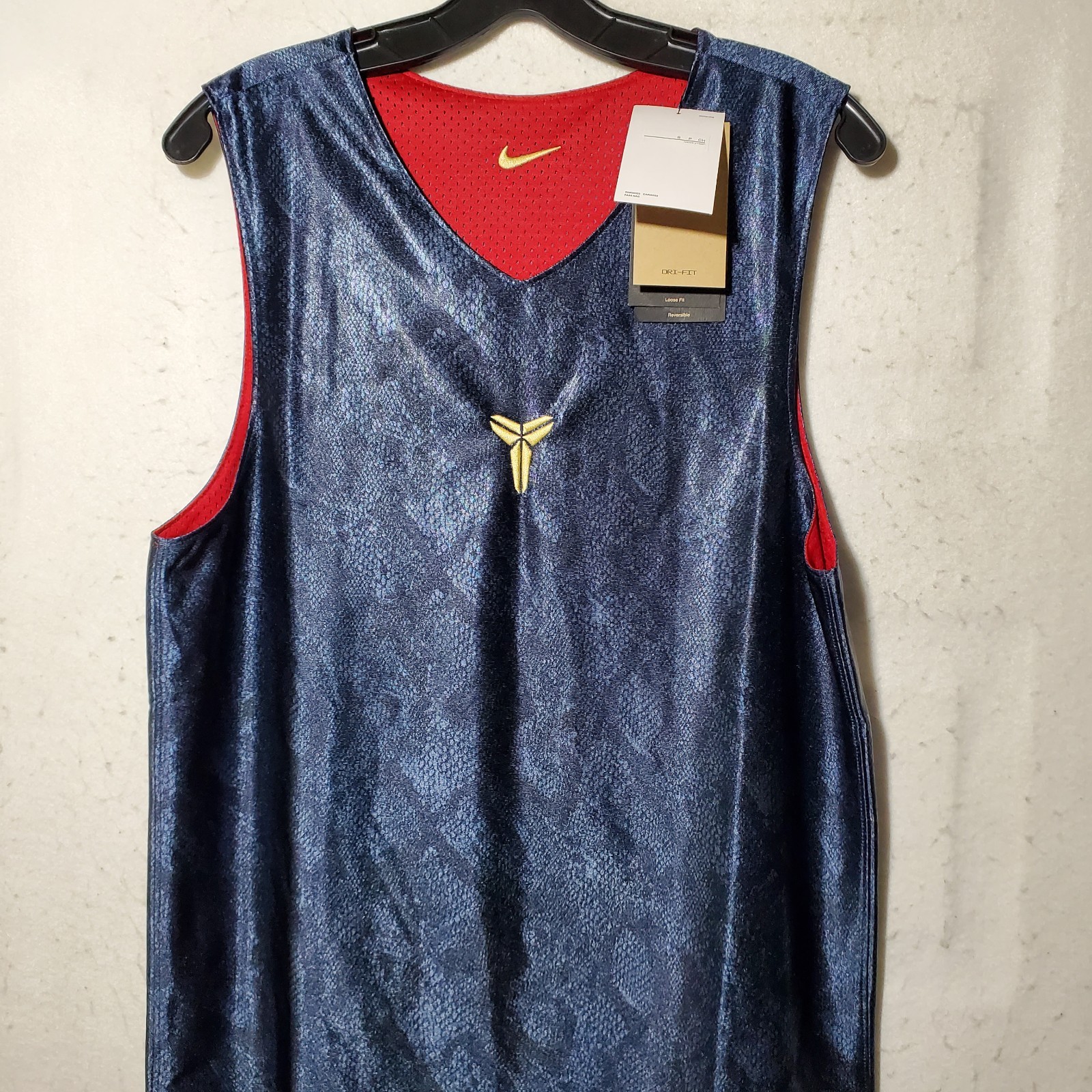 Kobe Bryant Tank Top Mens Small Blue Red Reversible Basketball Nike Mamba NWT gallery