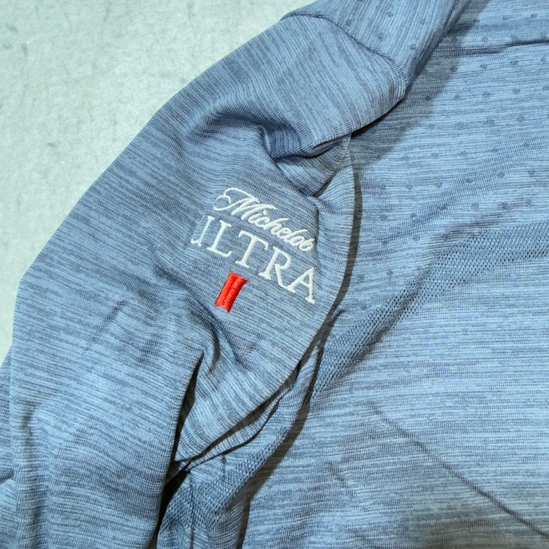 Nike Golf Pullover Mens L Blue Excellent Dri-FIT Quarter-Zip Michelob Ultra Logo gallery
