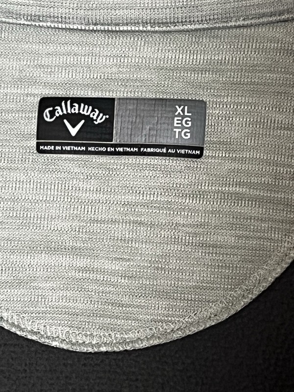 Callaway Men's Gray Heathered 1/4 Zip Mock Neck Golf Pullover Size XL gallery