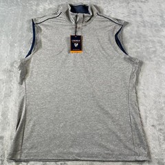 Cremieux Performance Shirt Mens Medium Gray Sleeveless Athletic Comfort Stretch