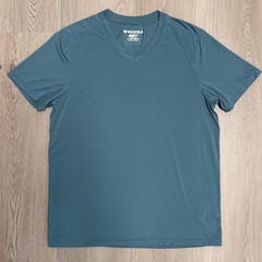 Korsa Roadrunner Blue V Neck Short Sleeve All Day Running Technical Shirt Large