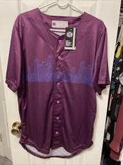 City Baseball Jersey Men’s Purple Medium NWT Muddy Locker Sports