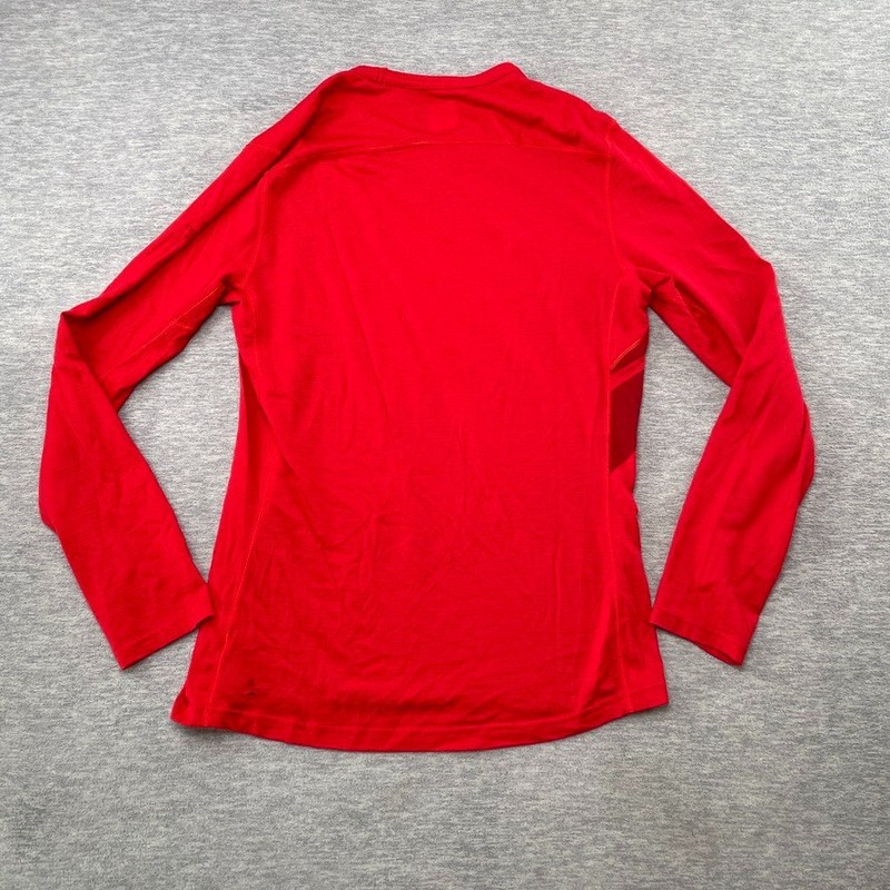 Icebreaker Thermal Shirt Men M Red Oasis Long Sleeve Crew Summit Base Layer FLAW gallery