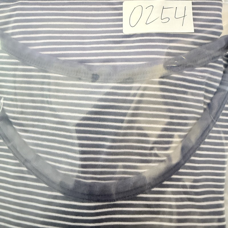 Lululemon 5 Year Basic Tee Mens Size M Gray/Blue Nautical Micro Striped Vitasea gallery
