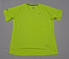 Pre-Owned Nike Running Dri-Fit Miler Shirt Men’s Sport Athletic Neon SZ XLarge