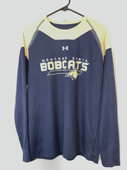 Under Armour Men’s MSU Bobcats Long Sleeve Gym Blue Gold Size Large v107