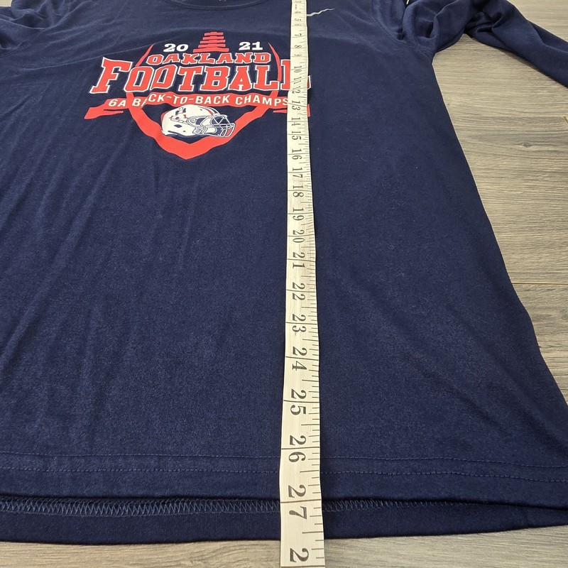 Nike Oakland Football 6A Champs Tee Shirt Mens L Blue Dri Fit Long Sleeve gallery