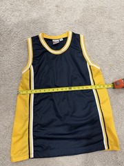 Vintage 90s Generation One Blank Basketball Jersey Black Yellow Color Style