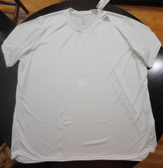 ADIDAS Men’s White Own The Run Moisture-Wicking Reflective Running T-Shirt 3XL