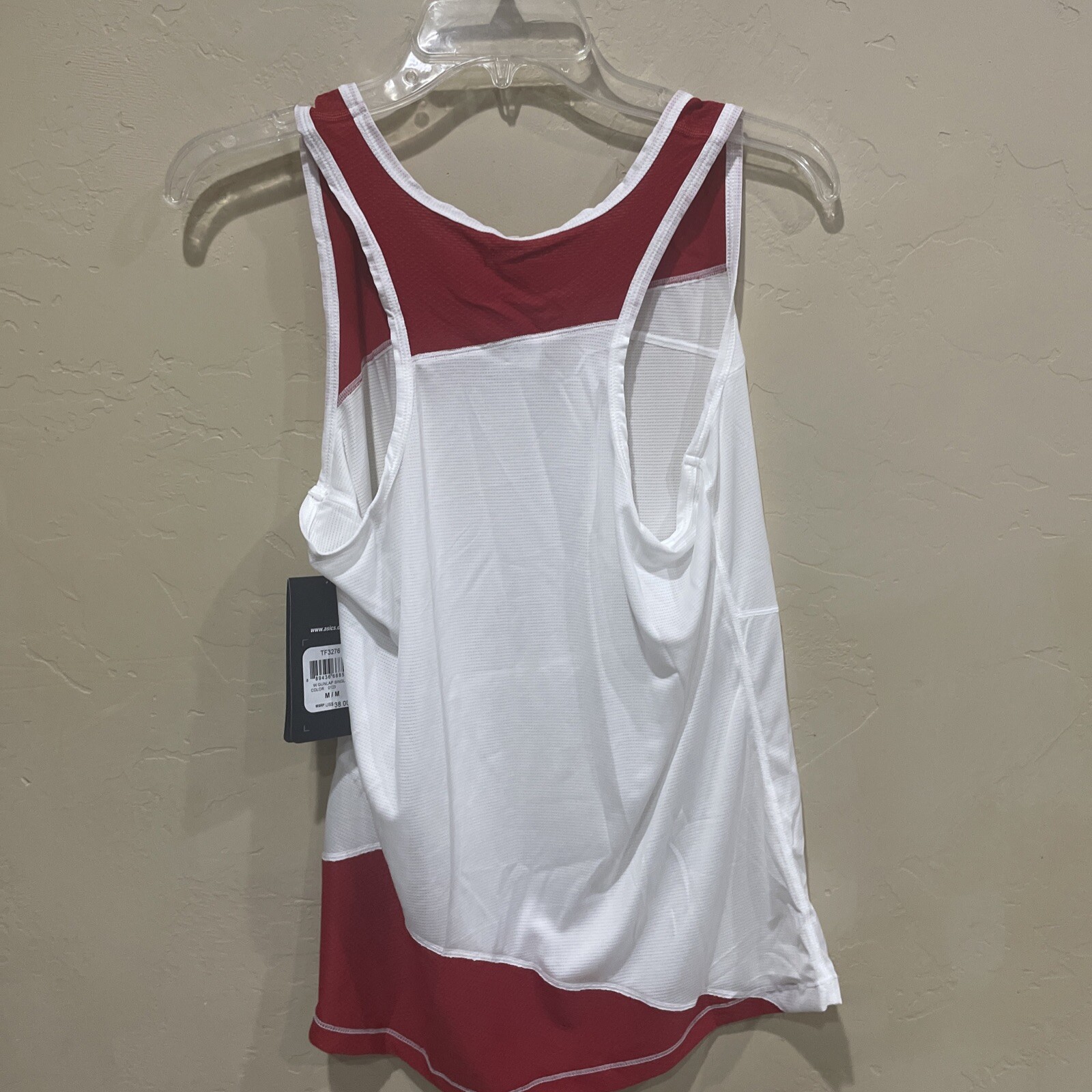 NWT ASICS White Gunlap Singlet Women’s Tank Top Size Medium gallery