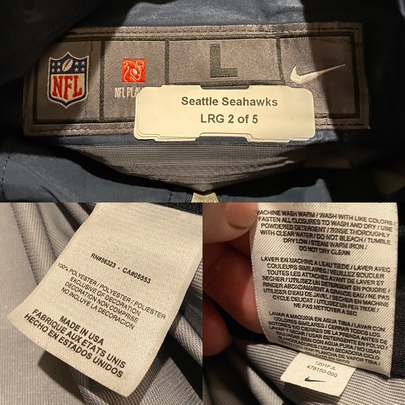 Nike Seattle Seahawks Jacket Size Large Men Limited STAFF 2 Of 5 Made In USA gallery