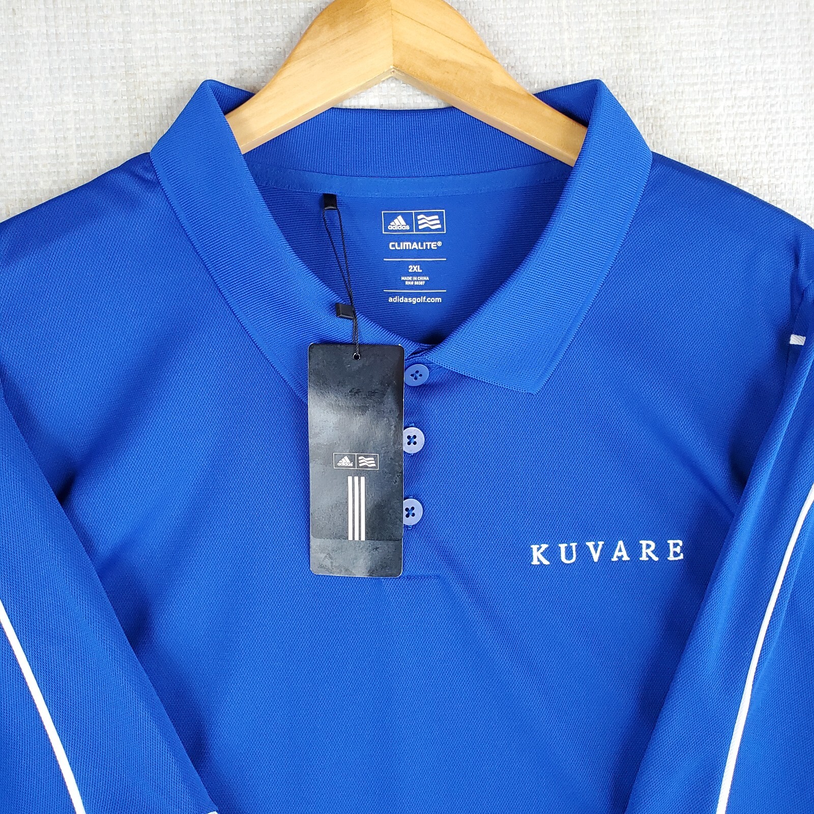 ADIDAS CLIMALITE Size 2XL Mens Polo Shirt NEW $68 Performance Royal Blue Wicking gallery