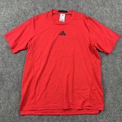 Adidas Shirt Mens Medium Red D4T INT Tee Training Lightweight Athletic Top