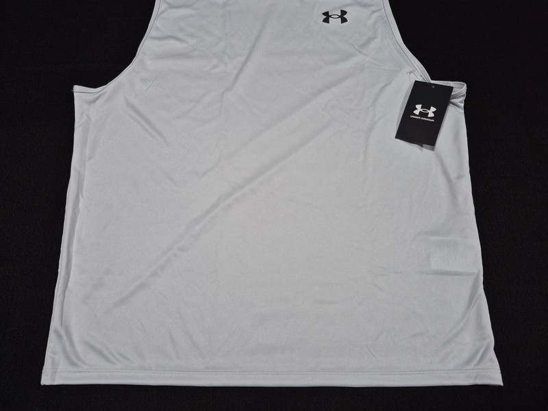Under Armour Mens Velocity SL Light Gray Tank Heat Gear Loose 1383408-015 gallery