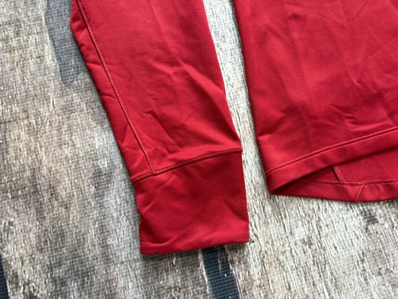SALOMON TRAIL RUNNER 1/4 MID LAYER TOP SHIRT RED MENS SMALL GREAT CONDITION gallery