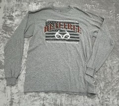 Realtree T-Shirt Mens Size Large Gray Long Sleeve Outdoor Sports First Layer EUC