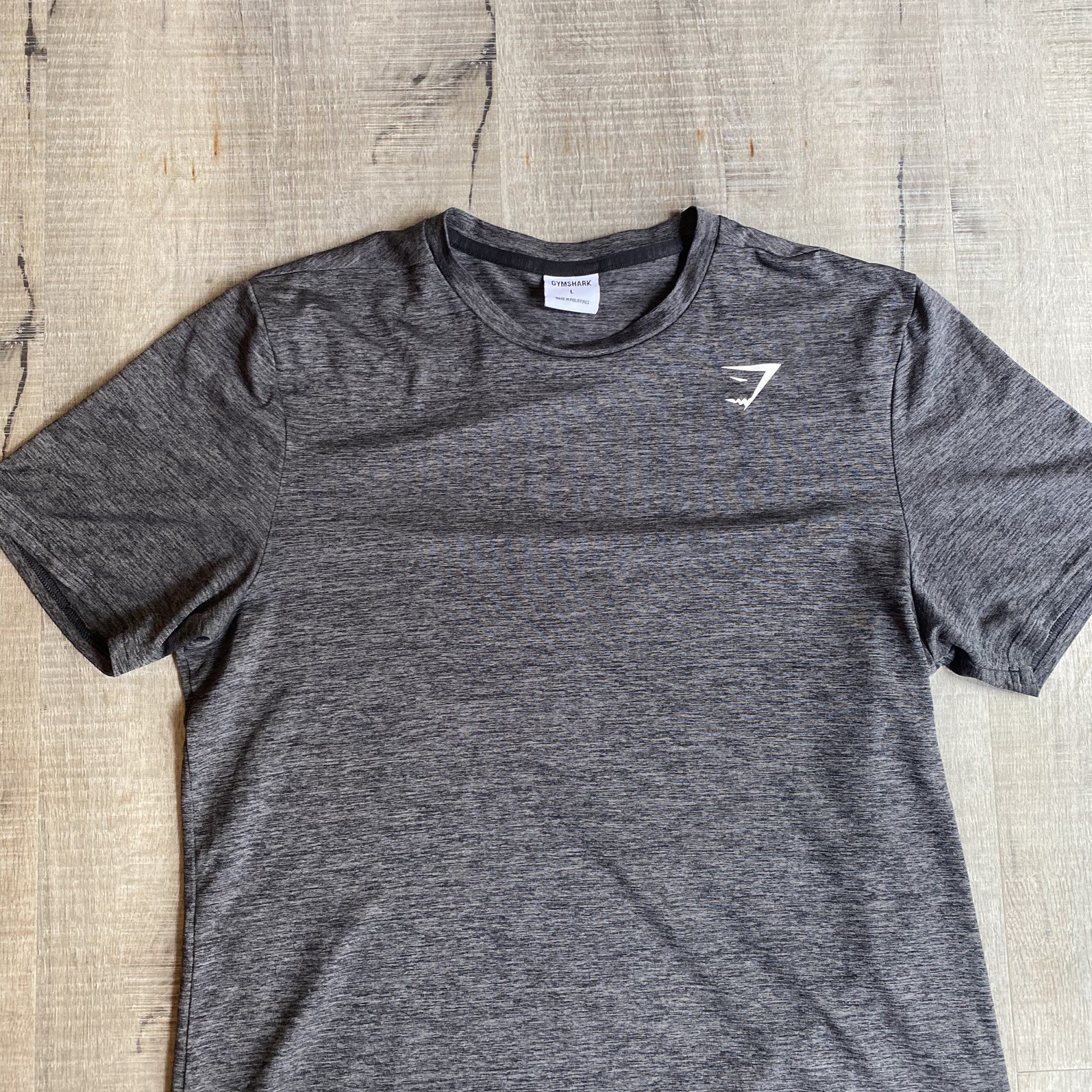 Gymshark T Shirt Mens Large Gray Marled Arrival Slim Fit Short Sleeve Gym Train gallery
