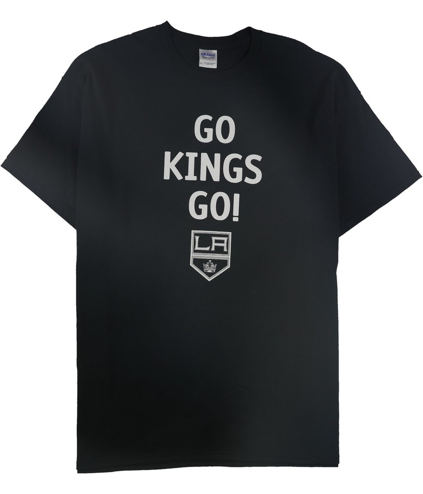 Gildan Mens Go Kings Go Graphic T-Shirt, Black, Small