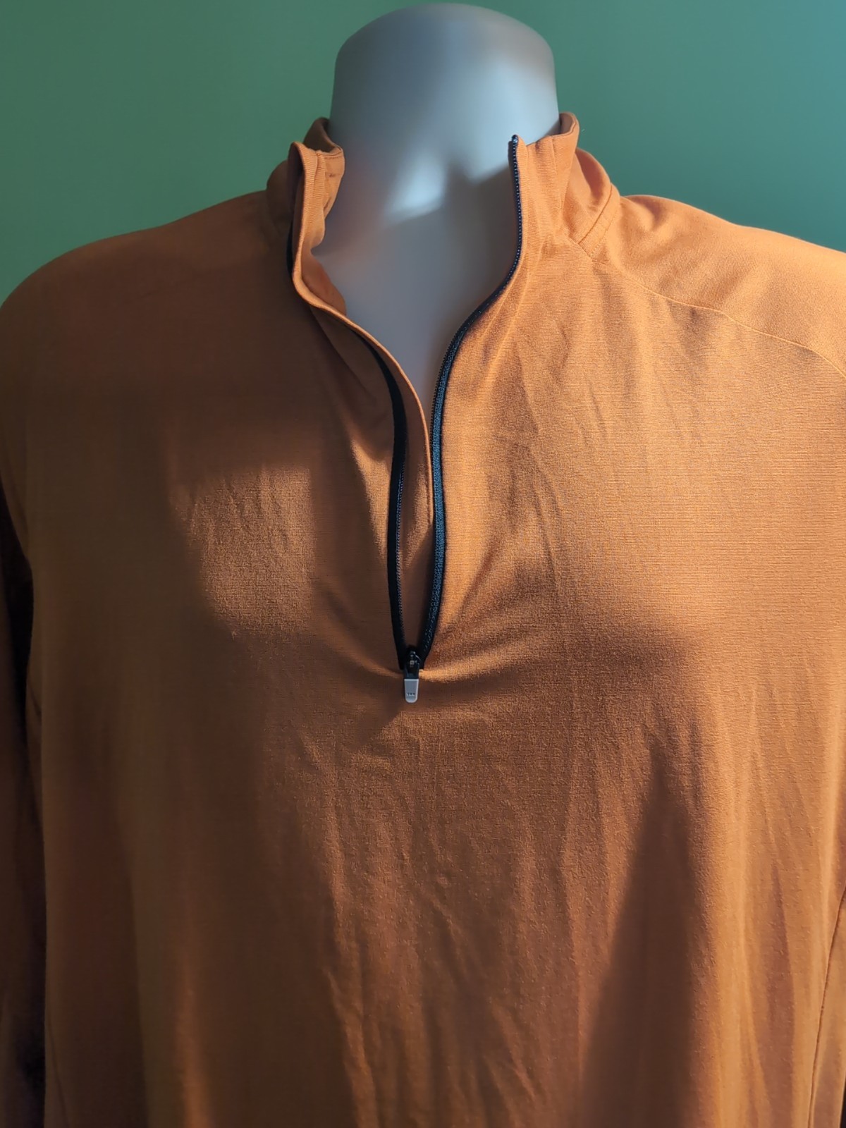 REI CO-OP: Orange, 1/4 Zip, Long Sleeve, Zip Pkt Performance Shirt, Size L Tall gallery