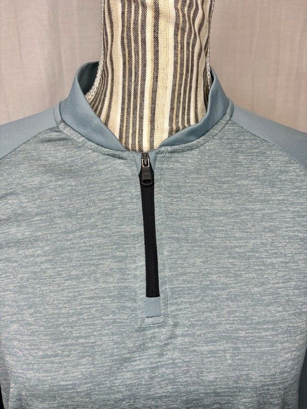 Under Armour Med Run HeatGear 1/4 Zip Fitted Pullover Men's Sea Foam Blue/Green gallery