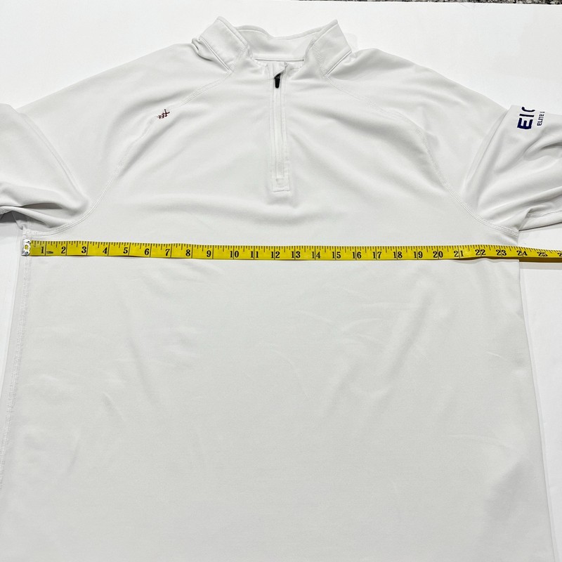 Rhone Pullover Mens XL White Session 1/4 Zip EIGHT LAGER Troy Aikman Beer 100895 gallery